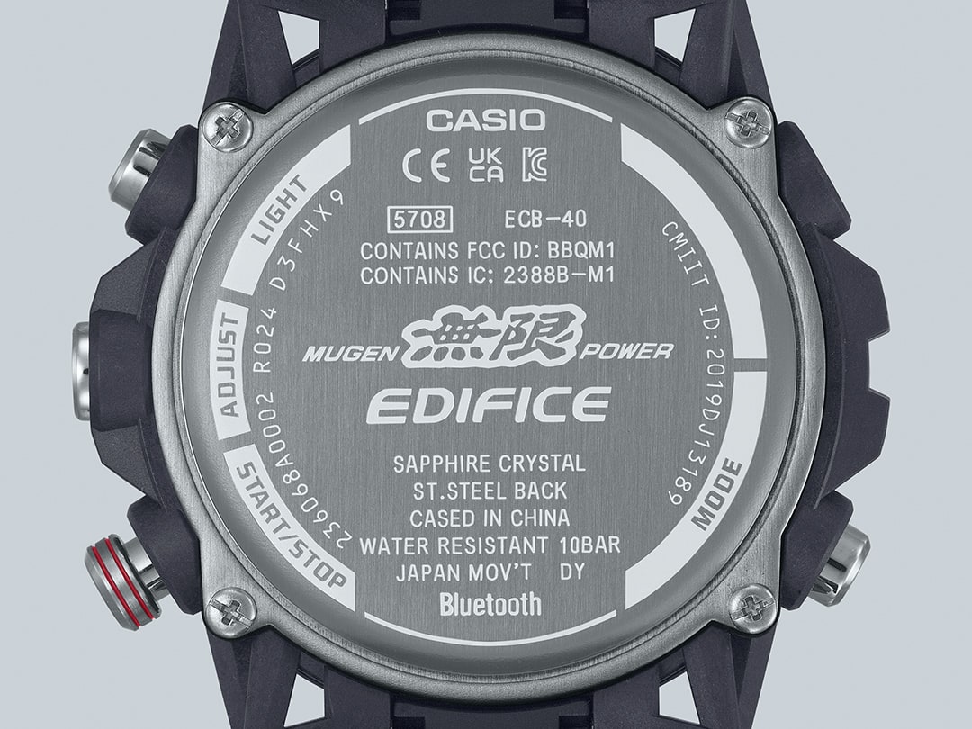 Mugen Edifice ECB-40MU Analog Digital watch back